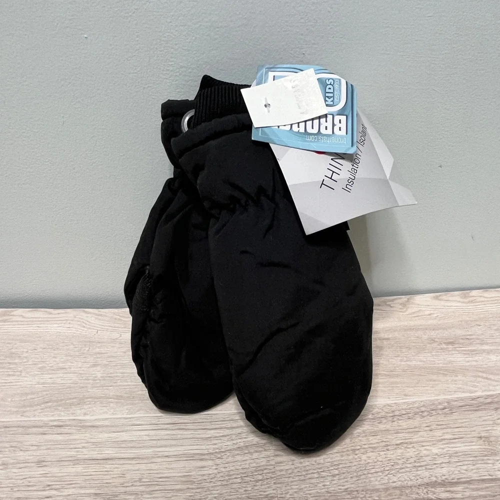 Broner Kids Black Insulated Waterproof Winter Mittens Age‎ 4 Years